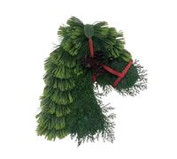 Horse Head Wreath for Front Door, Farmhouse Festival Garland, Horsehead Wreaths Christmas Decoration for Door Wall Entryway