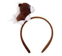 Horse Headband - Plush Horse Headwear Cute Animal Accessory | Costume Hair Band | Chinese New Year Greeting Family Photo Stage Performance Festival Activity Themed Party Cosplay