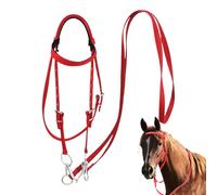 Horse Headstall and Reins, Rope Adjustable Horse Bridle, Harness Ranch Rope, Comfortable Versatile Safety Rein Animal for Stable Riding, Equine Supplies
