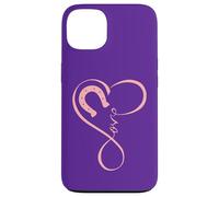 Horse Heart Horseshoe Love Horses Cute for Girls Equestrian Carcasa para iPhone 13