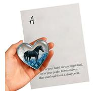 Horse Heart Hug Souvenir | Mini Animal Encouragement Gift With Card | Cute Pocket Token Keepsake For Women Friends Family Animal Lovers | Inspirational Support Gift For New Year Holiday Party Birthday