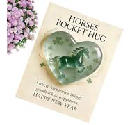 Horse Hug - Recuerdo motivacional de bolsillo, tarjeta de Año Nuevo, para viajes en casa, estudiantes, reuniones, salas de espera, colegas, empleados, graduados, incentivos de equipo