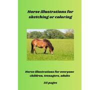 Horse illustrations for sketching or coloring