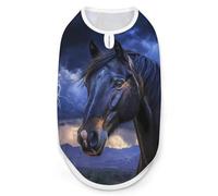 Horse in Thunder - Camiseta divertida para perro, sin mangas, para mascotas, sin botones, para gatos, talla L