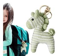 Horse Key Chain, Purse Charm, Decorative Fashion Pony Pendant, Crochet Backpack Decoration, Jewelry Collection Accessory, Outdoor Bag Gear, Equestrian Themed Key Holder for Women and Girls, 10x10x3cm