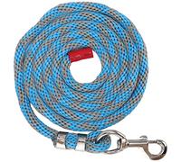 Horse Leash Rope 13ft | Secure - Grip Nylon Braid with Alloy Big Hook | Multipurpose Training Leash for Horses/Livestock/Pets | Sturdy & Smooth - Running (Blue Gray)