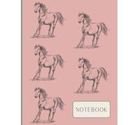 Horse Notebook: Cute Full Colour Inside Lined Planner Journal, Perfect Equestrian Novelty Gift for Her Pony Rider - Pink A4 139 Pages