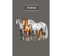 Horse Notebook: Watercolor Horse Journal, The Perfect Equestrian Gift For Horse or Pony Riders- Grey