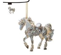 Horse Ornament - 2D Acrylic Suncatcher Pendant Decor for Festive Display, Elegant Christmas Horse Decoration with Light Catching Design, Perfect for Women Girl Home Holiday Wall Window Tabletop