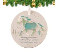 Horse Ornaments for Tree | 2D Acrylic Coastal Theme Horse Decor