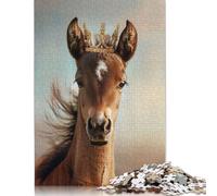 Horse Pastel Crown Rompecabezas Imposible,desafío para Adultos Juego Educativo 1000 Piezas Obra De Arte De Juego De para Adultos Y Niños A Partir De 12 Años 1000pcs (38x26cm)