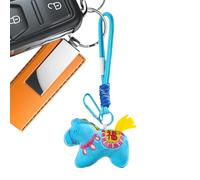 Horse Plush Charm - 8.07x3.54 inches Stuffed Animal Keyring, Festival Gift Ornament, Portable Lunar Celebration Accessory | Soft Decorative Carry Pendant For Holiday Birthday Boys Girls Children Backp