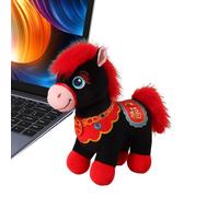 Horse Plush - Horse Stuffed Animal | Soft Chinese Themed Figurines Doll | Blessing Meaning Cute Stuffed Animals for Kids Boys Girls Birthday Chinese Lunar New Year Easter Party Favors