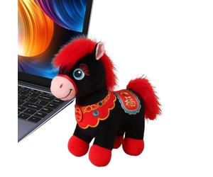 Horse Plush - Horse Stuffed Animal | Soft Chinese Themed Figurines Doll | Blessing Meaning Cute Stuffed Animals for Kids Boys Girls Birthday Chinese Lunar New Year Easter Party Favors