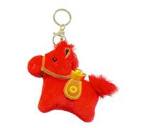 Horse Plush Keychain - Red Small Chinese New Year Stuffed Animal - Kids Adults Soft Horse Keychain - for Lovers Family Friends Boys Girls Women