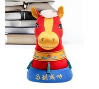 Horse Plush Toy - 2026 Chinese New Year Mascot, Soft Stuffed Animal For Spring Festival, Festive Holiday Decor, Good Fortune Blessing Souvenir | For Car Office Store