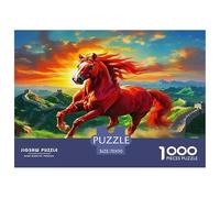 Horse Puzzle Imposible Desafío Extremo Adultos Niños 1000 Piezas Arte Moderno Cumpleaños Regalo Brain Teaser Mindfulness Activity 70x50cm/1000pcs