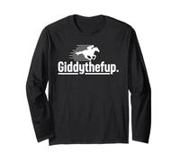 Horse Racing Vintage Giddythefup KY Derby Horse Manga Larga