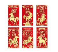 Horse Red Envelope, 2026 Cute Horse Pattern Money Pockets, Chinese New Year Hong Bao, Festival Red Packets for Adults, Kids, Friends, Lovers, Mom, Dad, Family Celebrations