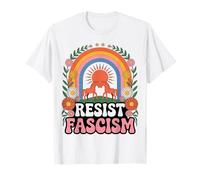 Horse Resist Fascismo Groovy Rainbow No Kings Equestrian Camiseta