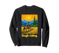 Horse Rider Swirling Sky Art Landscape Painting Sudadera