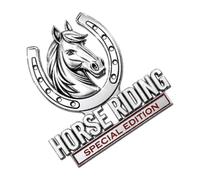 Horse Riding 3D Chrome Metal Emblem - Special Edition Car Badge Decal