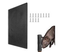 Horse Scratch Post Pad - PP Heavy Duty Panel, soporte de pared cerdas flexibles, construcción resistente a la intemperie que ofrece picor, abrigo de | Mantenimiento para vacas, cabras