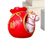 Horse Statue - 2026 New Year Ornament, Fortune Desktop Decor, Premium Resin Animal Sculpture, Tabletop Display Accent, Symbolic Wealth Decoration for Cabinet Nightstand Living Room Celebration