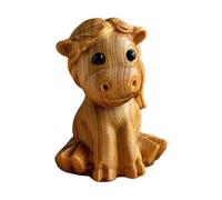 Horse Statue - 2026 Year Figurine | Cute Wooden Horse Miniature, Chinese New Year Home Decor, Perfect For Spring Festival, Holiday Party Favors, Bedroom, Living Room, Office, Farmhouse Display