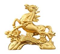 Horse Statue | Gold 2026 Blessing Animal Sculpture | 2026 Festive Chinese Horse Mascot Small Figurines,8x2.7x8.5cm For Bedroom Living Room Desk Shelf Birthday Housewarming New Year Spring Festival