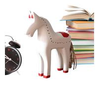 Horse Statues Home Decor, Compact Exquisite Wood Ornament, Handcrafted Horse Collectibles for Display, for Indoor Spaces, Office, Study, Bedroom, Living Room, Holiday Decoration, Present for Friends