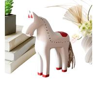 Horse Statues Home Decor - Wood Ornament for Elegant Display | Carved Wooden Figure with Compact Design, Decorative Horse Collectible Accent for Office Study Bedroom Living Room Holiday Gifting
