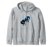 Horse Stuff - Caballos Salvajes para Mujer, Color Azul Sudadera con Capucha