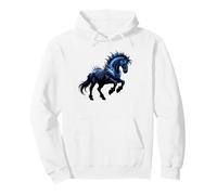 Horse Stuff - Caballos Salvajes para Mujer, Color Azul Sudadera con Capucha