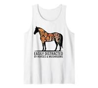 Horse Stuff Hongos Caballos Salvajes Montar a Caballo Divertido Camiseta sin Mangas