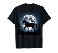Horse Stuff Luna Llena Caballos Salvajes Montar Caballo Divertido Camiseta