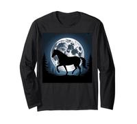 Horse Stuff Luna Llena Caballos Salvajes Montar Caballo Divertido Manga Larga