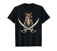 Horse Stuff Pirata Wild Horses Horse Riding Funny Horse Camiseta