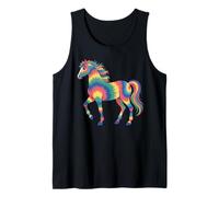 Horse Stuff Tie Dye Wild Horses para Hombre, Divertido Caballo Camiseta sin Mangas