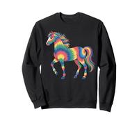 Horse Stuff Tie Dye Wild Horses para Hombre, Divertido Caballo Sudadera