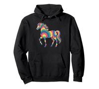 Horse Stuff Tie Dye Wild Horses para Hombre, Divertido Caballo Sudadera con Capucha