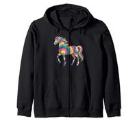 Horse Stuff Tie Dye Wild Horses para Hombre, Divertido Caballo Sudadera con Capucha