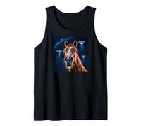Horse Stuff Wild Horses Alien OVNIs Horse Riding Funny Horse Camiseta sin Mangas