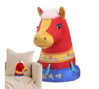 Horse Stuffed Animal - 2026 Year of The Horse Plush Mascot | Soft New Year Blessing Toy with Lucky Symbol Design, Adorable Decoration For Car, Office, Store, Restaurant, Or Tabletop Display