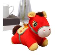 Horse Stuffed Animal - Chinese New Year Figure, Plush Toy Decoration, Soft Quality Material with Huggable Feature, Holiday and Home Decor, Festive Design Feature, Ideal Use for Sofa Bed Bedside