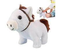 Horse Stuffed, Animal Interactive Plush Toy, Soft Realistic Animal Doll with Fun Movements and Sounds, Horse Plush Toy for Boys Girls Playtime Bedtime Travel, Bedroom Living Room Nursery Decor