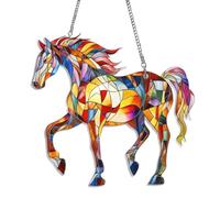 Horse Sun Catcher | Acrylic Horse Shape | Hanging Pendants | Sun Catcher Ornament | Rainbow Maker Elegant Horse Design For Christmas, Birthday, Window, Walls, Porches