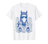 Horse Sunglasses Lake Float Funny Summer Vibes Camiseta