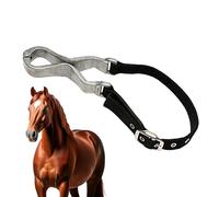 Horse Throat Clamp, Horse Neck Protection Collar Line, Heavy Duty Training Equipment, Adjustable Control Aid, Animal Training Collar for Outdoor Carriages Wash Racks Barn Pasture Grooming Use