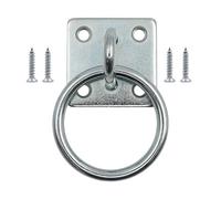 Horse Tie Down - Square Wall Tiedown Hardware | Horse Stable Supplies | Heavy Duty Iron Horses Stall Tie Down Anillos con 4 tornillos para entrenamiento Bridle Hitching Equine Ranch Barn Corral